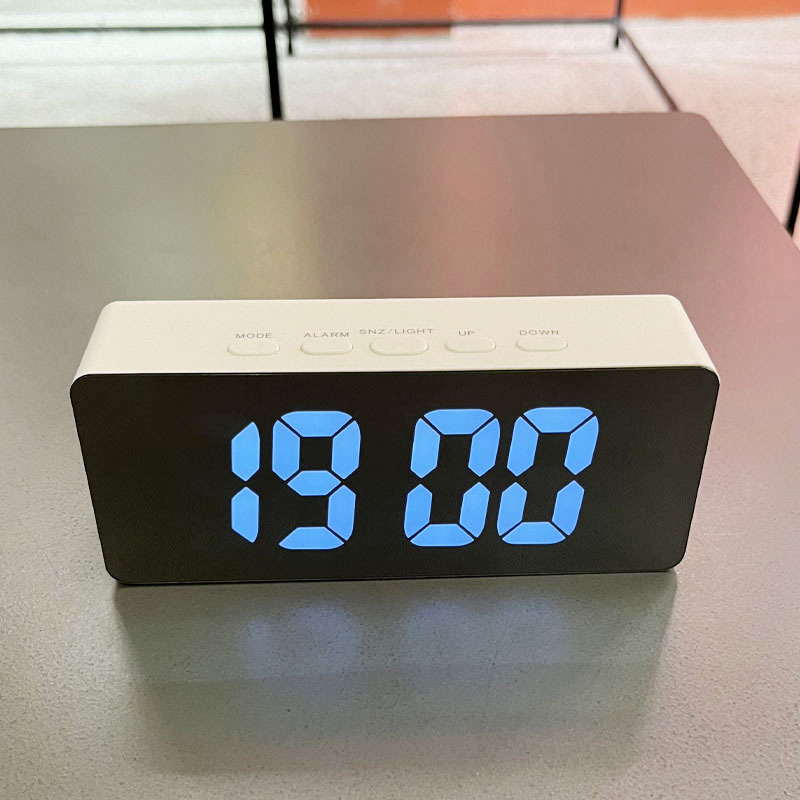 Cross-Border Hot Selling Led Electronic Alarm Clock Desktop Simple Mirror Luminous Digital Clock Ins Student Only Alarm Clock