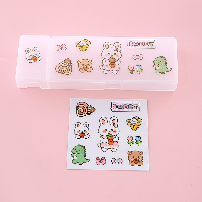 Korean Cartoon Stationery Box Girls Pencil Box Boutique Creative Pencil Case Creative Student Small Gift Pencil Box