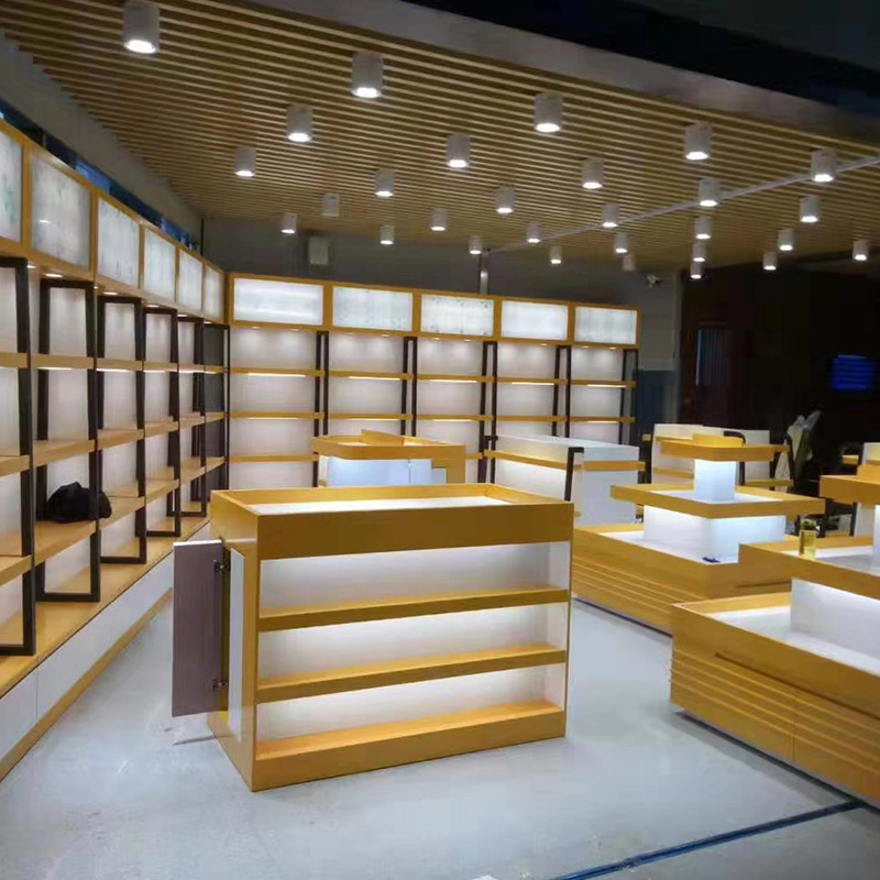 厂家定制木质展柜 化妆品展柜 烤漆柜定做 各种商超样品展示柜