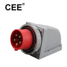 CEE-5152/5252墙壁式工业插头16A 32A 220-380V IP67 红色 CE认证