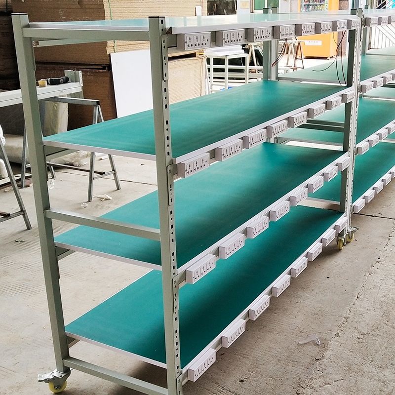 老化架测试台车间可移动带轮防静电货架物料架手推车周转车多层