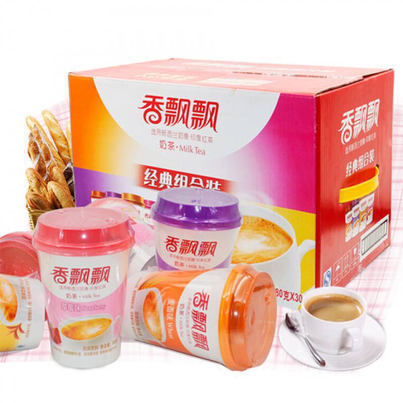香飘飘奶茶香芋椰果经典家庭分享装80g*30杯多口味可选混合