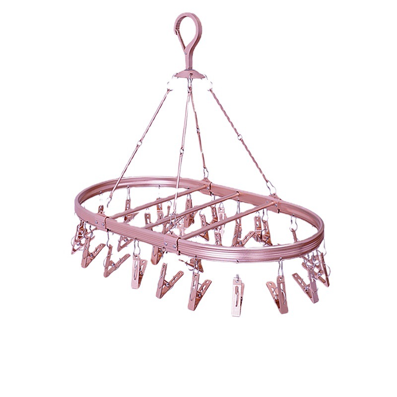 衣架晒晾多不锈钢圆盘内衣架晾跨境独立站洗护衣物晾晒日用百货欧