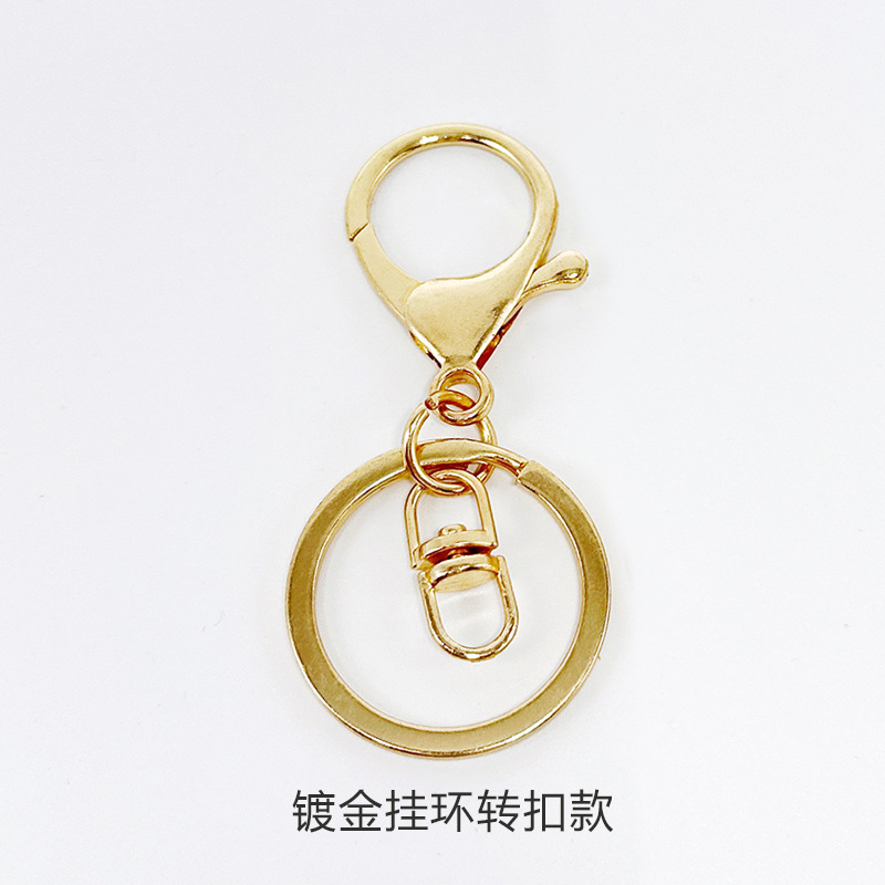 Manufacturers Supply Lobster Buckle Key Ring Three-Piece Zinc Alloy Accessories Metal Spring Hooks Snap Hook DIY Accessories