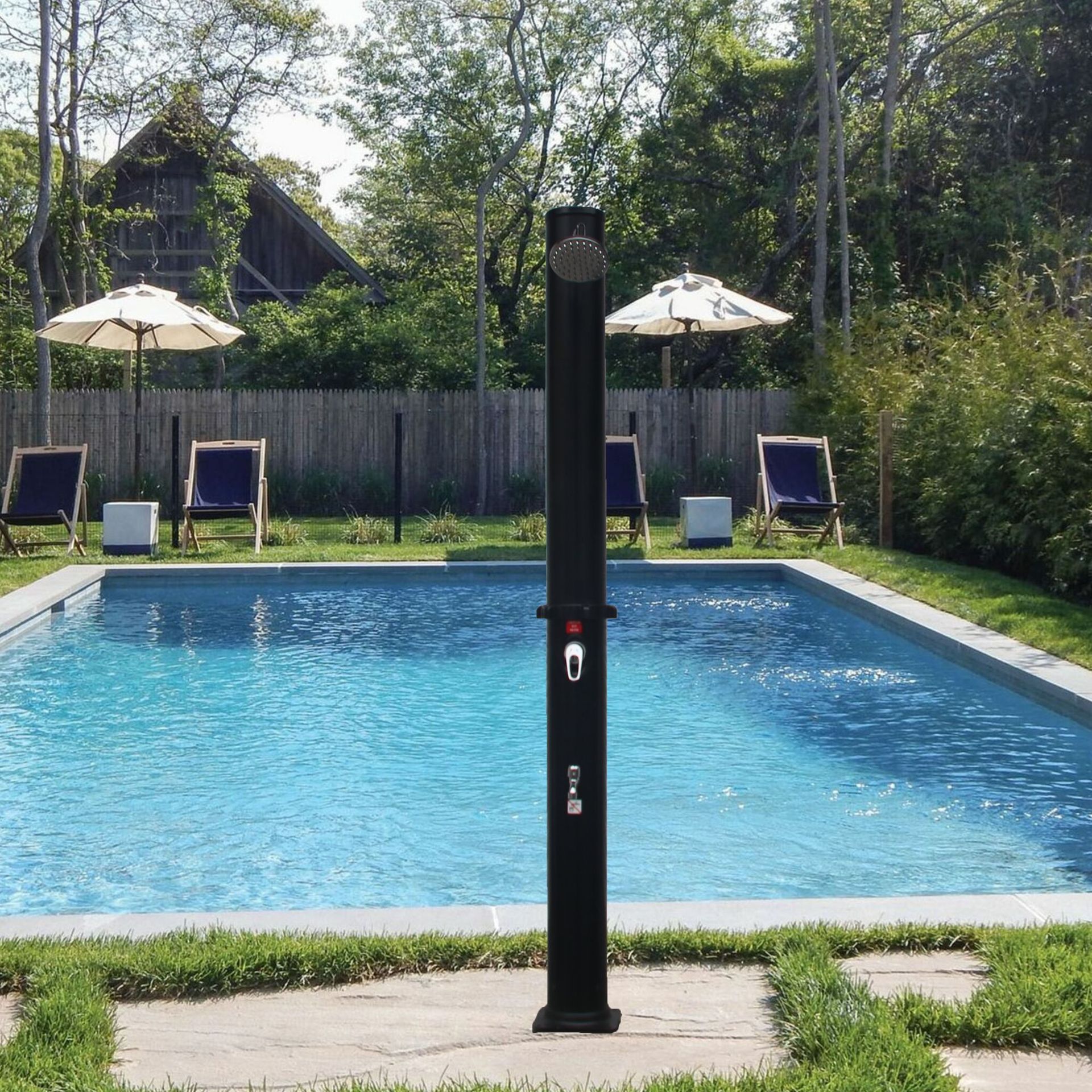 38l分体式沙滩泳池海边四季恒温户外太阳能淋浴柱花洒龙头