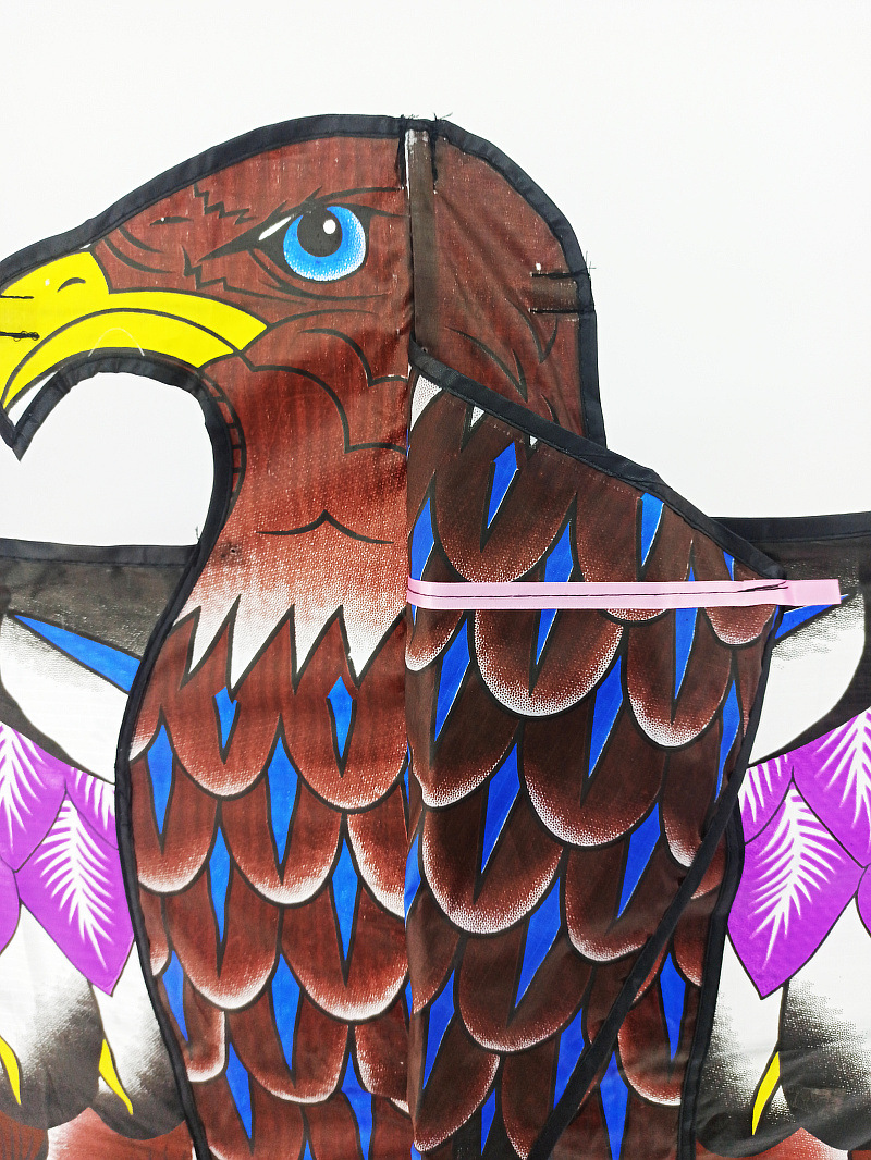 潍坊三角驱鸟大老鹰风筝批发 好飞多款 亮布 热印 广场地摊亲子玩