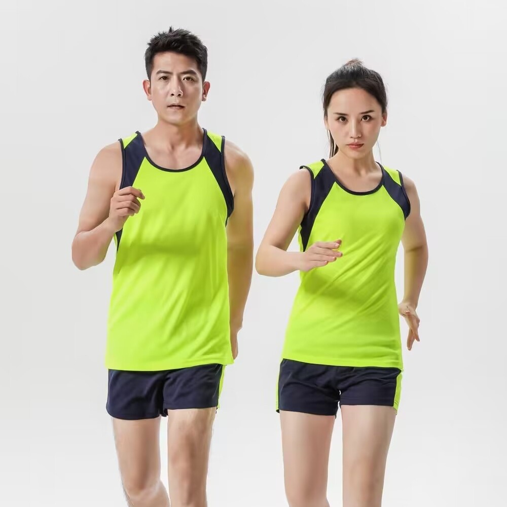 2023田径服套装男马拉松跑步比赛训练背心短裤体考速干运动衣服女