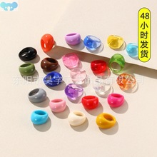 Candy Colors Wholesale Women Acrylic Resin Rings