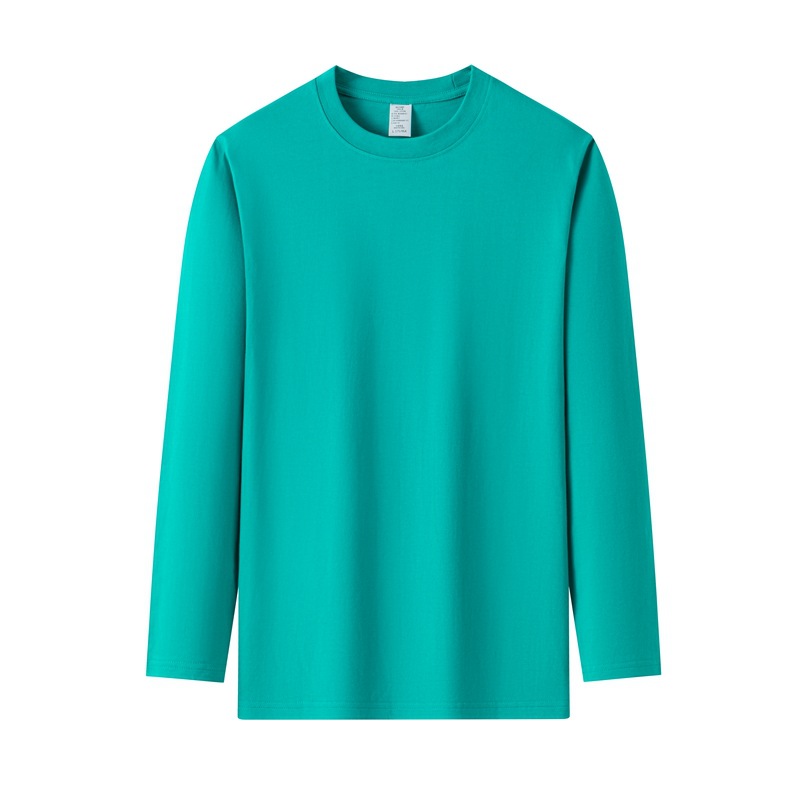 春季新款纯棉长袖t恤衫青年男装透气舒适圆领休闲打底衫上衣-阿里巴巴