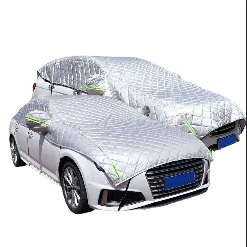 防冰雹加厚汽车车衣半罩雪挡防雨隔热四季通用遮阳罩半身车罩【11