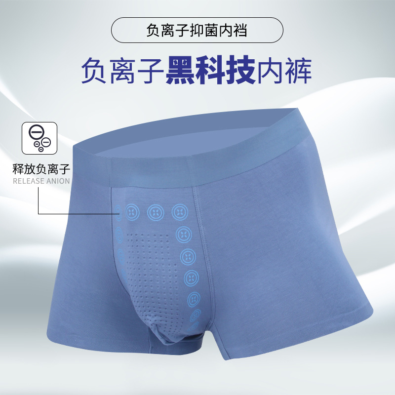 Men's Underwear Anion Modal Functional Pants Large Size Boxer Seamless English Sweatpants Boxer Underwear Wholesale