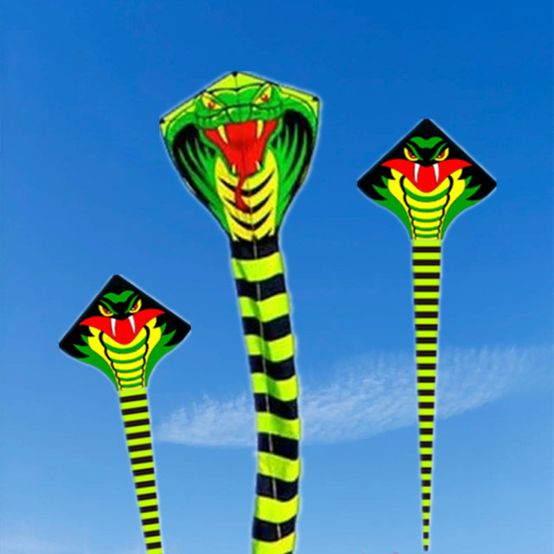 潍坊风筝新款长尾青蛇风筝竹叶青绿蛇跨境爆款眼镜蛇外贸蛇风筝