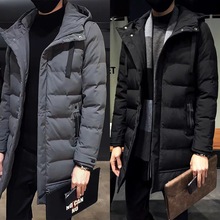 冬季新款棉衣男韩版中长款潮流男士外套连帽修身时尚棉袄男棉服男