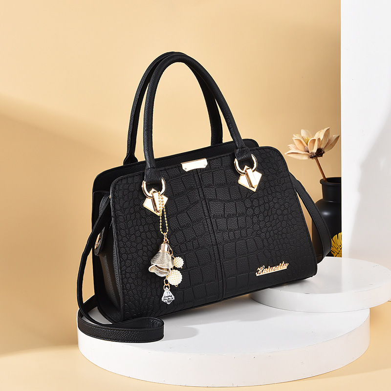 手提包2020新款女士鳄鱼纹单肩包欧美风时尚外贸大包跨境女包批发