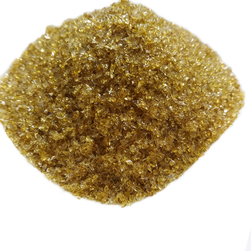 供应玻璃砂蓝色玻璃沙透明玻璃石园林造景彩色玻璃碎渣