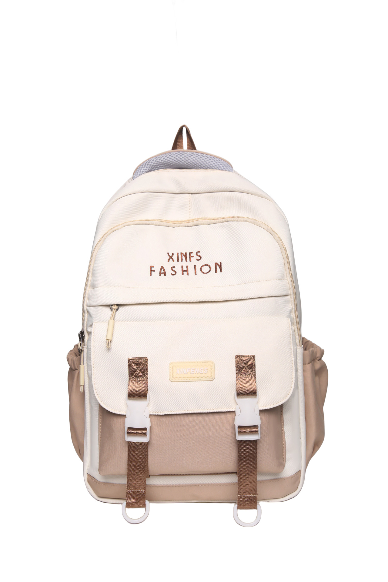 New Contrast Color Schoolbag Women's Large Capacity Fashion All-Match Middle School Students College Style Burden Reduction Ins Style School Bag