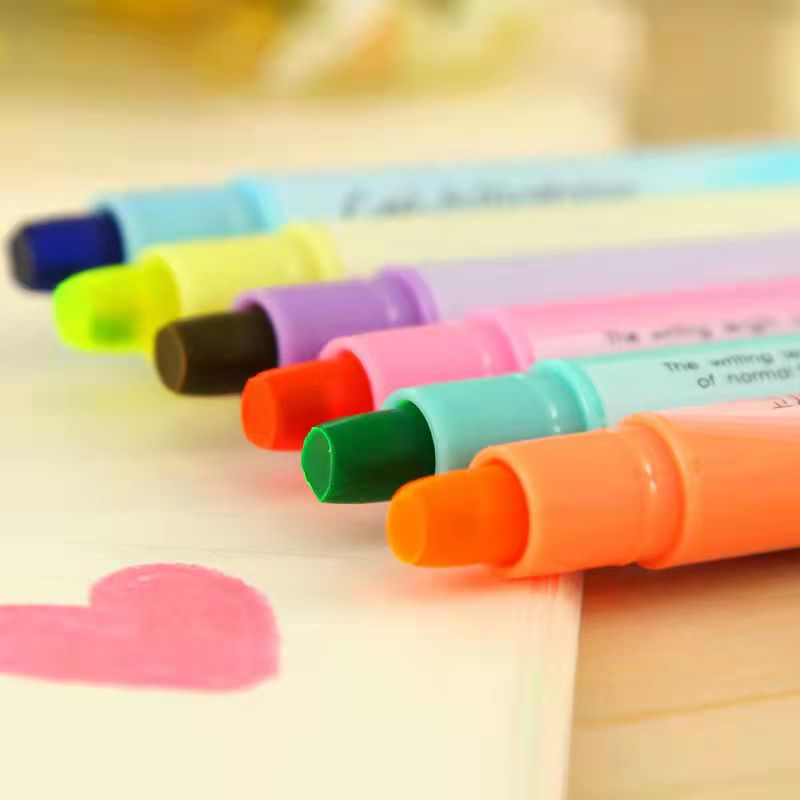 Timeout 8100 Solid Fluorescent Pen Candy 6 Colors Students Use Key Marker Outline PEN Hand Account Marking Pen