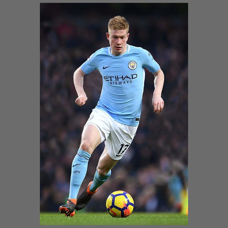 64n德布劳内海报曼城丁丁球星足球装饰画挂图梅西c罗墙贴壁纸