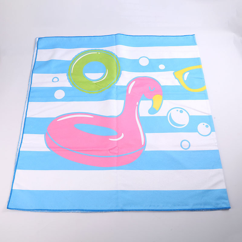 印花沙滩巾logo跨境专供超细纤维外贸游泳速干浴巾毛巾沙滩大浴巾