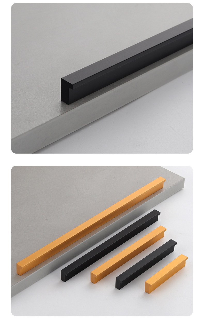 现代简约l型拉手铝型材加长把手橱柜抽屉拉手铝合金衣柜一字拉手