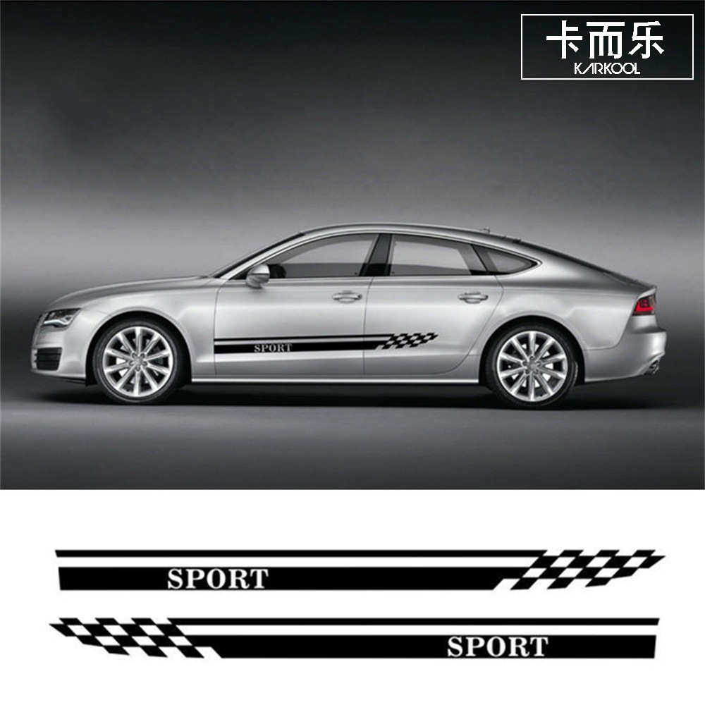 汽车贴纸车身贴 个性车贴 车门拉花装饰贴侧裙贴sport遮挡贴画