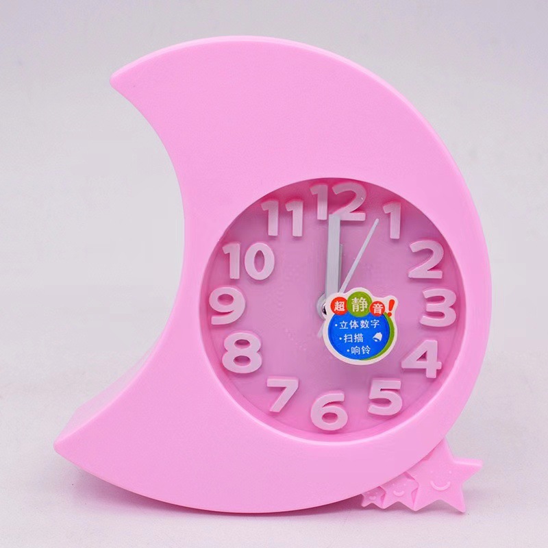 月亮闹钟 小孩儿童手工diy制作材料包玩具批发 diy素材静音时钟