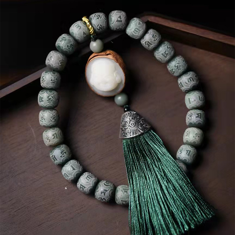 Natural Xingyue Bodhi Bodhi Rosary Bracelet, Rosary, Bracelet Car Hanging Retro Style Tassel Buddha Beads Crafts Ornament