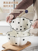 5OH3赫本风双耳碗陶瓷大汤碗手柄泡面碗家用新款螺蛳粉碗专用汤盆
