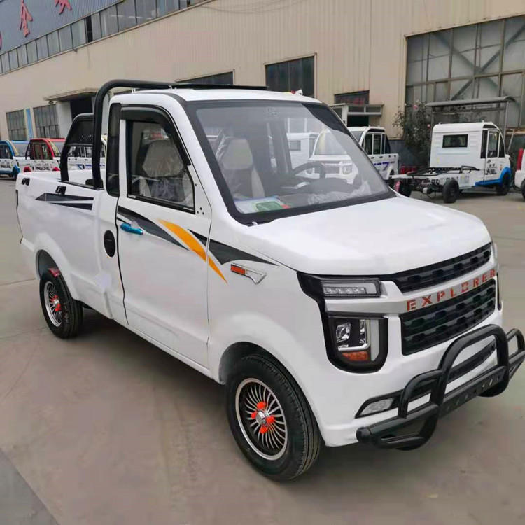 爬坡王山区大功率电动四轮货车 成人家用单排皮卡车 油电两用车