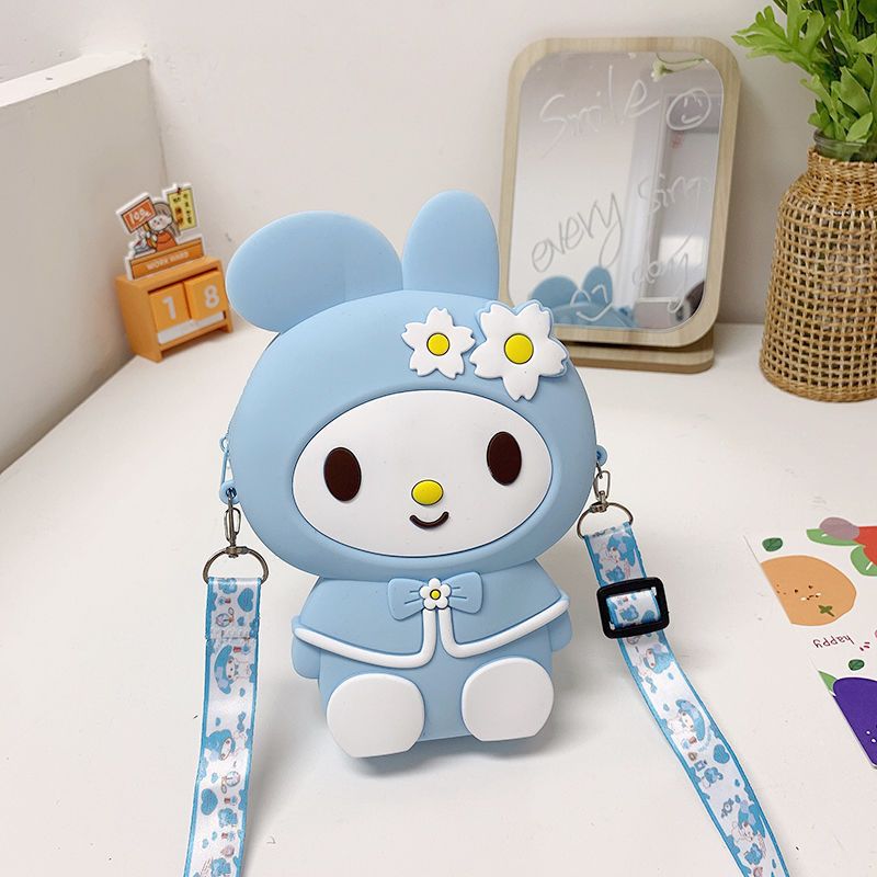 Silicone Children's Bag Girls' Crossbody Bag Cute Cartoon Mini Baby Fashion Little Girl's Shoulder Bag Princess Bag Fashion