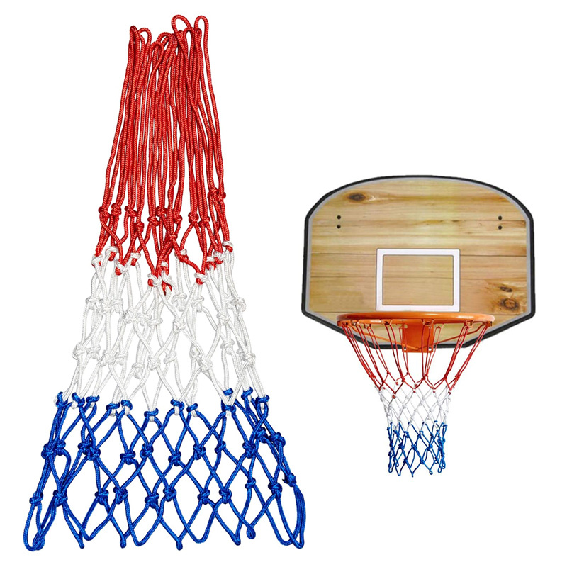 Amazon Cross-Border Supply Polyester Bold Basketable Nets Competition Rim Net Outdoor Basketball Stand Mesh Basket Ball Net