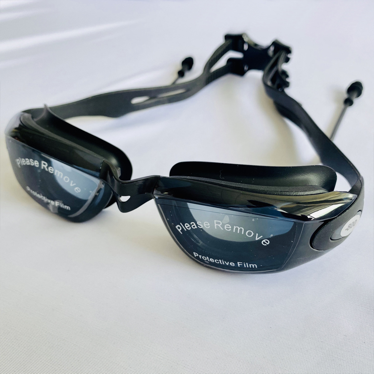 Myopia Goggles HD Waterproof Non-Fogging Swimming Glasses Men's and Women's Large Frame Goggles New Swimming Goggles with Earplugs