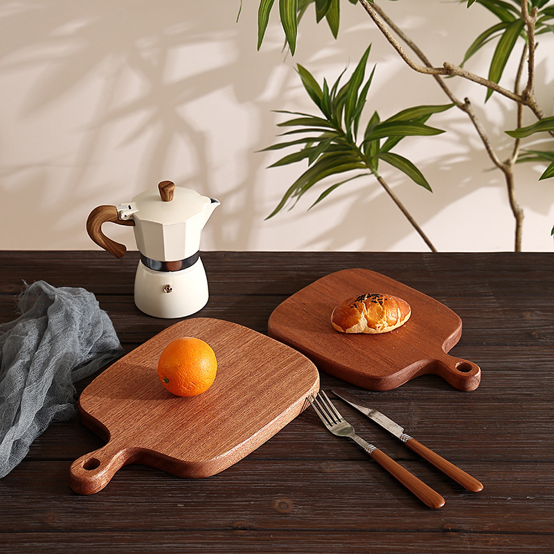 Tray Solid Wood Steak Plate Japanese Style Wooden Pizza Plate Steak Plate Tableware Wooden Tray Wood Tray Western Food Swing Plate