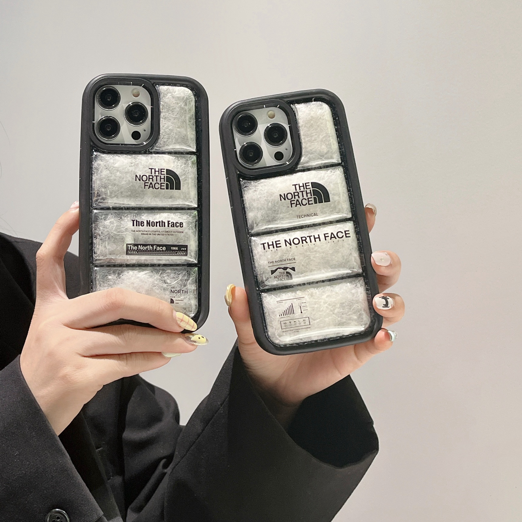 潮酷北面羽绒服iphone15/14promax手机壳适用13/14pro苹果11/12