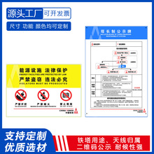 电网能源设施告示牌丝网印刷覆工程级反光膜铝合金板警示标识牌