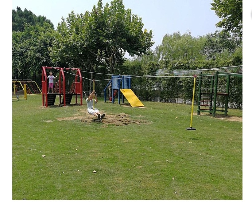 儿童溜索套装滑索手柄滑轮幼儿园钢丝绳索道横渡室内户外运输设备