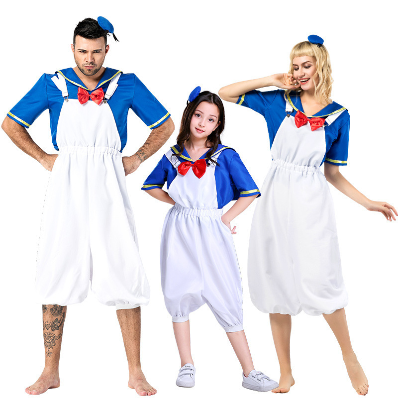 亲子儿童唐老鸭演出服cos卡通人物舞台表扮演套装化妆舞会水手服