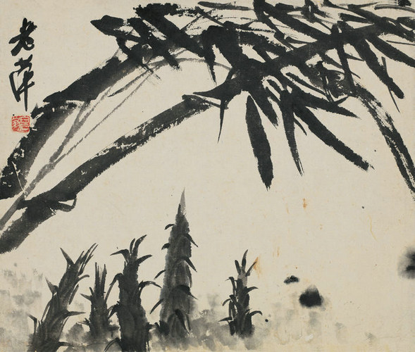 《竹笋图 》 齐白石  名人字画  国画 69cm*34cm 包邮