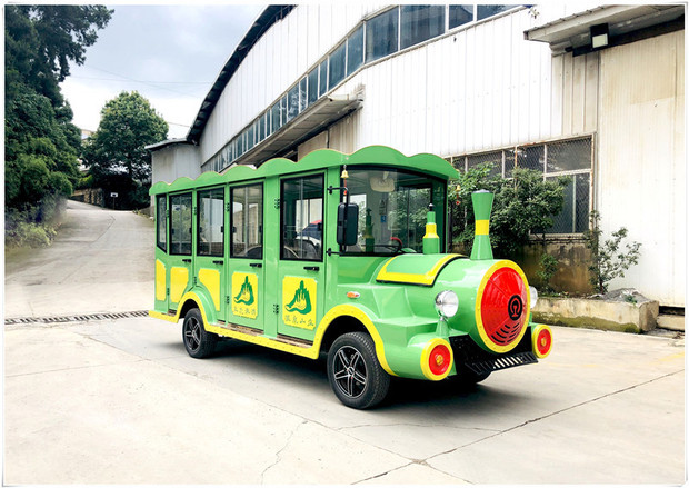 景区电动观光车及图片价格湖南旅游观光小火车带门封闭电瓶游览车
