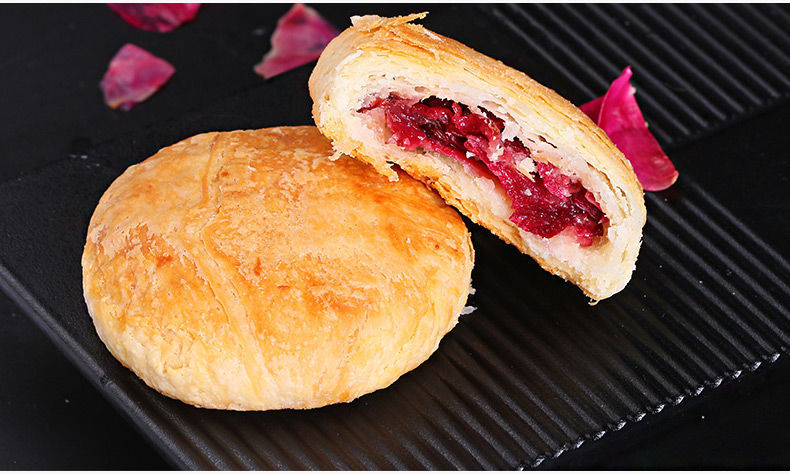 【老字号】云南特产现烤鲜花饼30g/50g/1枚玫瑰鲜花饼小吃