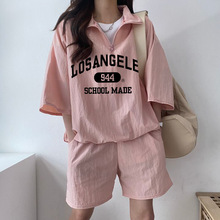 clothing运动服套装女休闲运动套装女夏两件套小个子韩国潮日本20