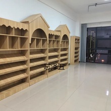 MH创意木质绘本馆儿童学校幼儿园展示柜书柜图书馆置物架书架展柜