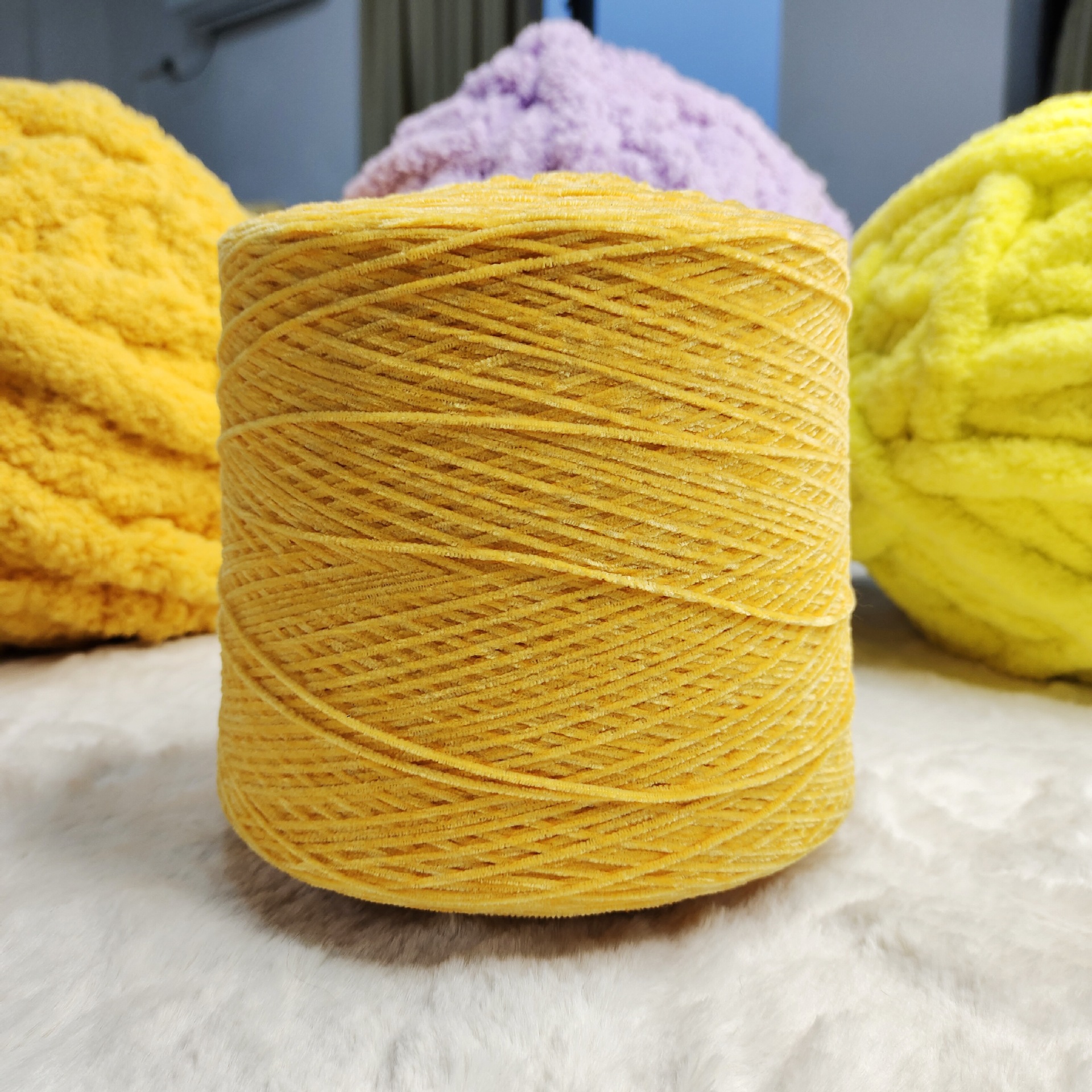 再生有光雪尼纱线 再生纱线 grs证书 源头发货 雪尼纱-阿里巴巴