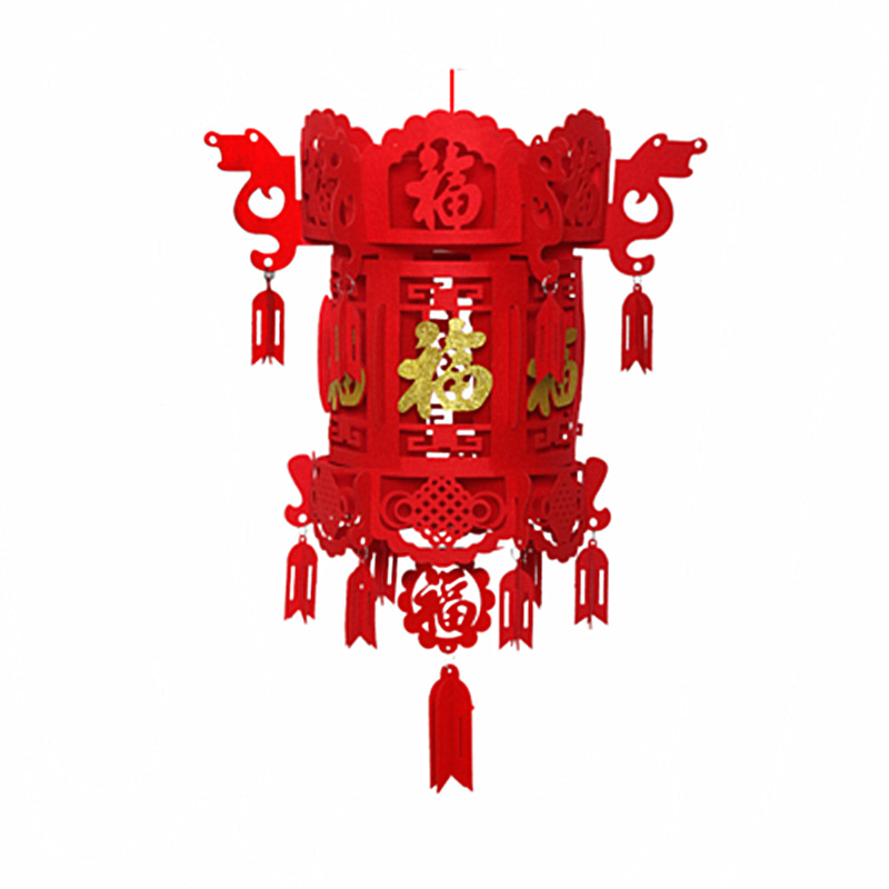 新年挂饰宫灯大红户外室内装饰布置用品小灯笼挂饰春福字春节灯笼