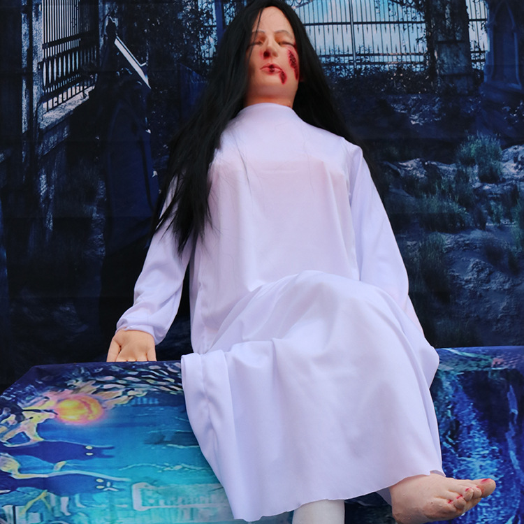 万圣节装饰人形玩偶贞子女鬼鬼屋场景布置恐怖吓人道具剧本杀推理