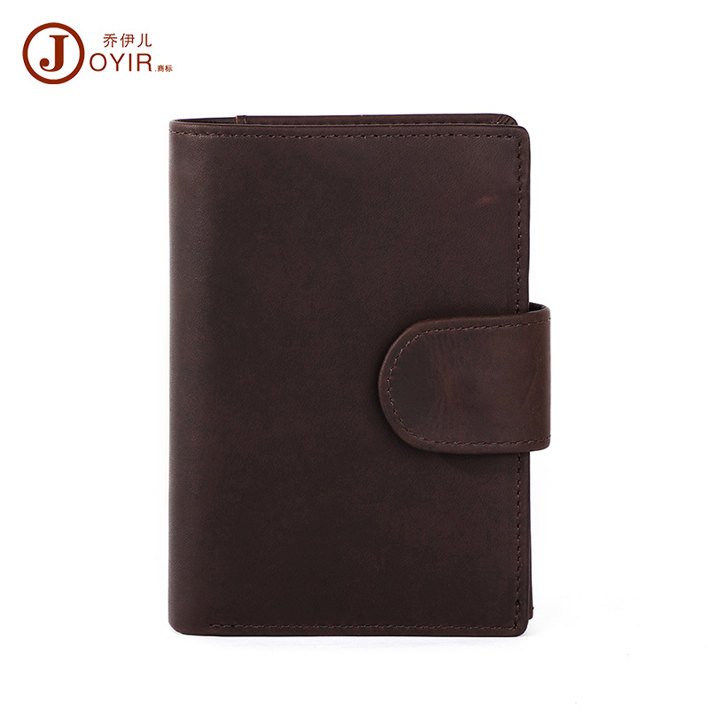 Cross-Border New Men's Wallet Rfid Multiple Card Slots Casual Retro Leather Wallet Large-Capacity Handbag Coin Purse