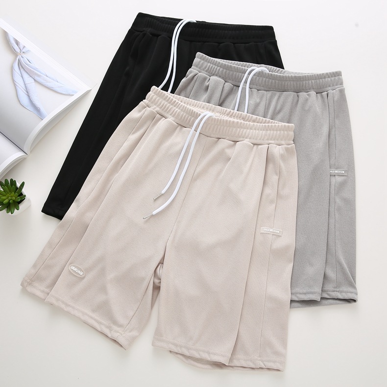 冰丝运动短裤女2022夏新款韩版宽松休闲五分裤外穿大码a字中裤