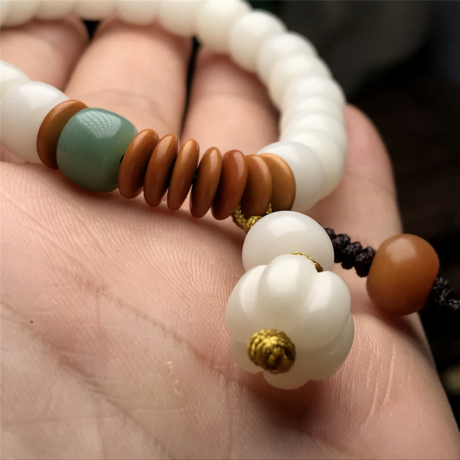 天然白菩提根手串男女白菩提子佛珠原创饰品单圈佛珠手链