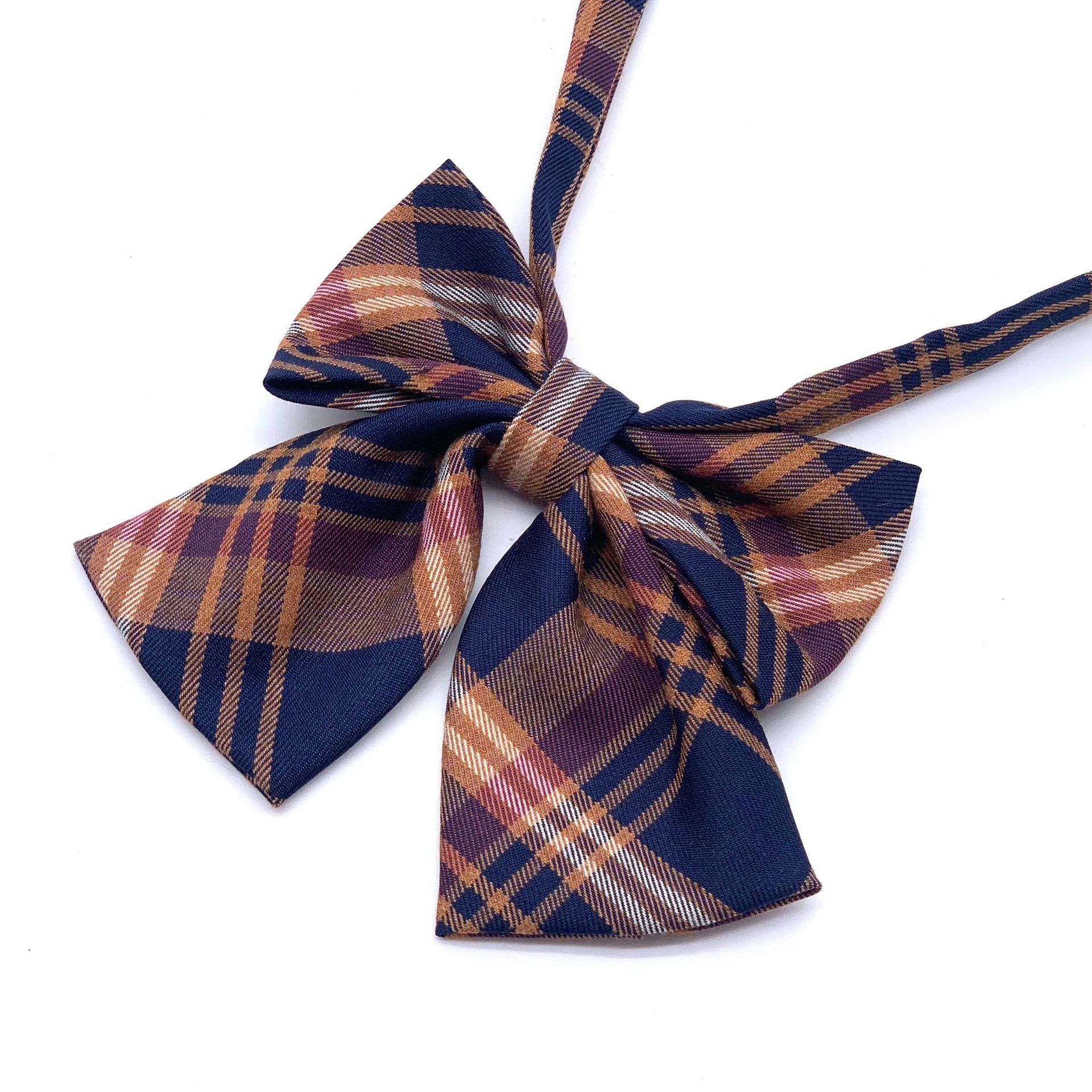 jk领结领花格子日系制服衬衫水手服学院风免打蝴蝶结校服领花