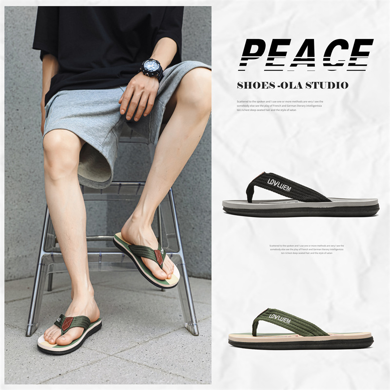 男夏季潮流外穿防滑防臭厚底夹脚人字拖男士软底休闲越南沙滩凉鞋
